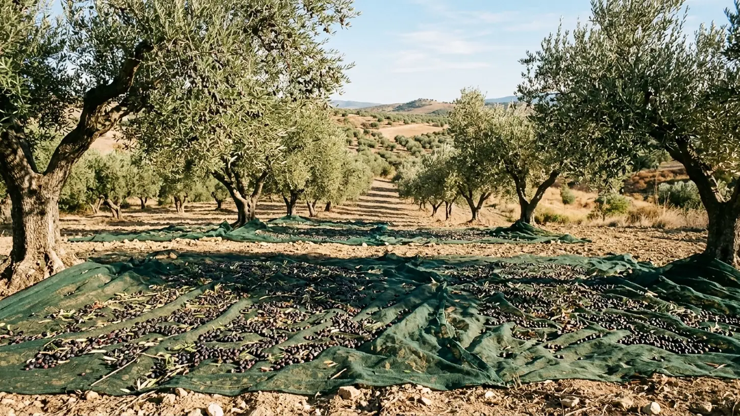 Harvest Collection Netting: Olive harvesting